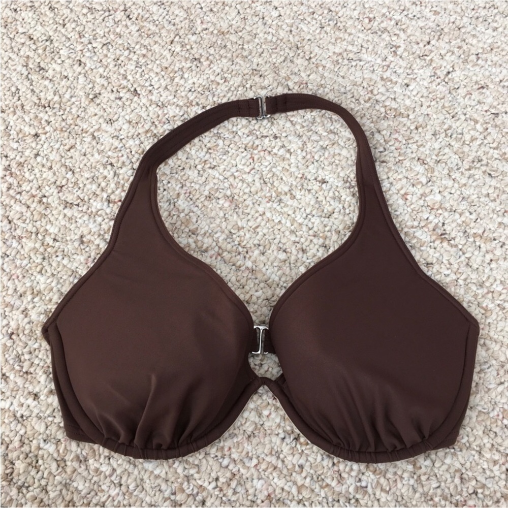 Victoria's Secret Brown Halter Bikini Swim Top 36D